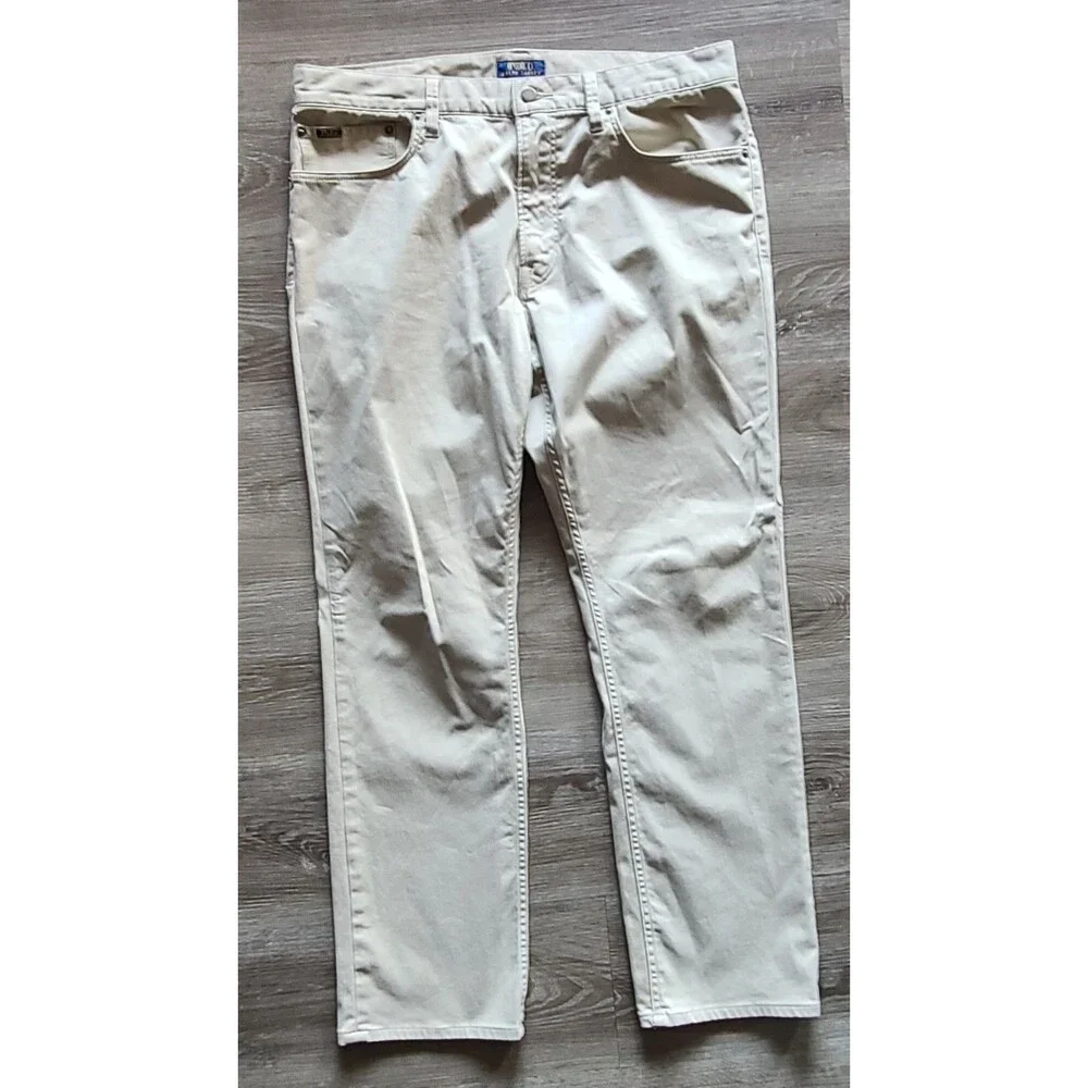 Polo Ralph Lauren Men's 34x30 Tan Stretch Chino Pants Classic Straight Khaki